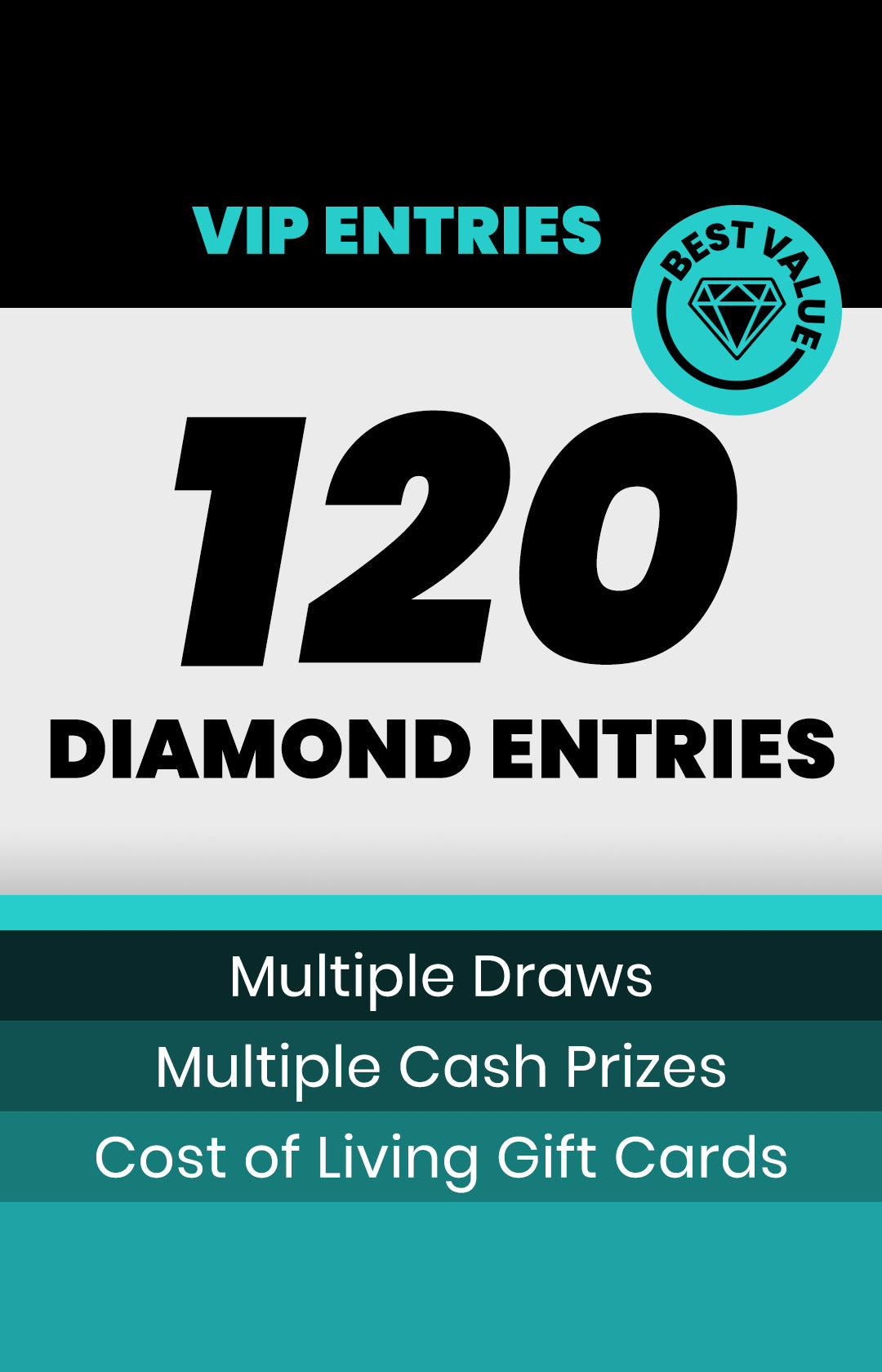 120 VIP REWARD ENTRIES